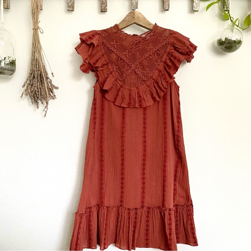 Anthropologie Othilia Lesley Ruffle Dress